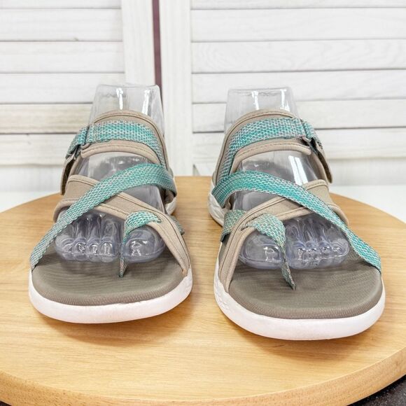 Skechers Performance On The Go 600 Glow Strappy Outdoor Sandals Taupe Green 10 - Picture 3 of 12